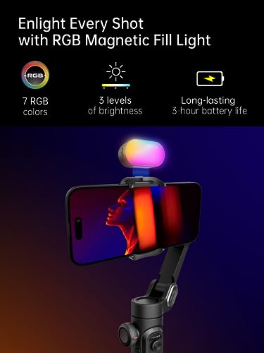 AOCHUAN Gimbal Stabilizer for Smartphone w/Gesture Control, XE - Product Imagery
