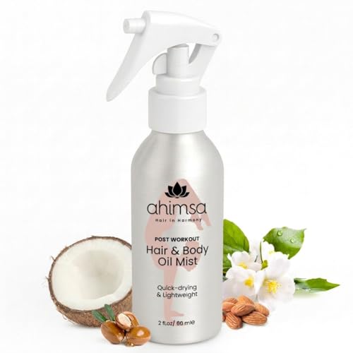 Ahimsa Hair & Body Oil Mist Spray, Lightweight Hair Perfume for - Product Imagery