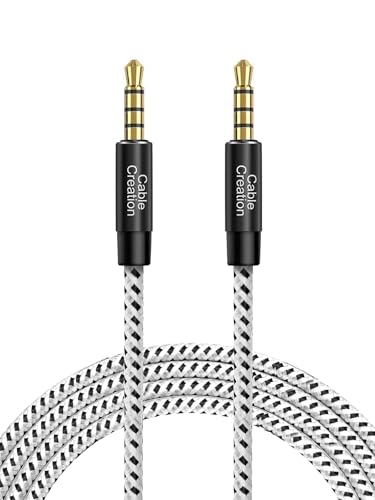CableCreation 3.5mm TRRS Audio Cable 6FT, 4-Pole Aux Cord Hi-Fi S by CableCreation - Angle View 1