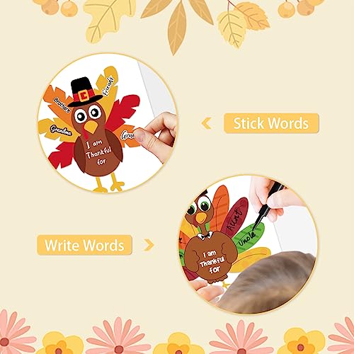 Thanksgiving Crafts for Kids, Make-a-Turkey Crafts Stickers - Product Imagery