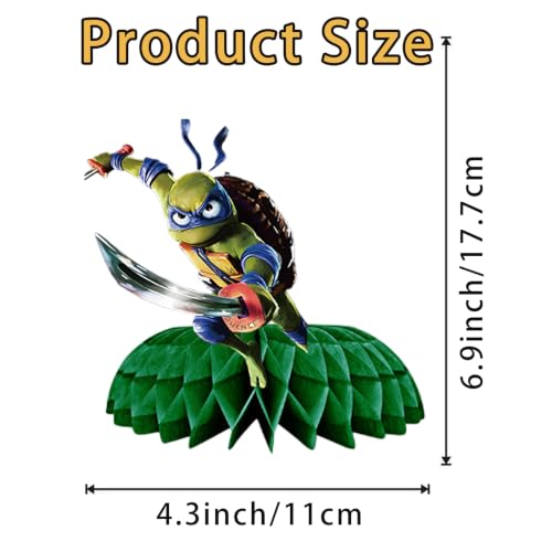 for TMNT Birthday Party Supplies, 8Pcs Honeycomb Centerpieces - Product Imagery