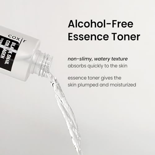 coxir Black Snail Collagen Toner, Korean Hydrating Essence, 5.07 - Product Imagery