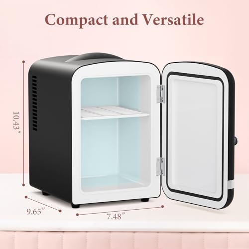 Xbeauty Retro Mini Fridge, Compact Refrigerator with 4L - Product Imagery