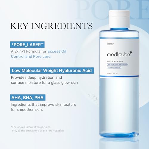 medicube Zero Pore Exfoliating & Hydrating Toner - Product Imagery