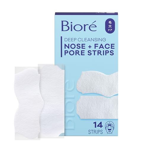 Biore Blackhead Remover Pore Strips, Deep Cleansing, Nose & - Product Imagery
