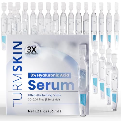 TURMSKIN® Hyaluronic Acid Serum Ampoules [ULTRA HYDRATING VIALS] - Product Imagery