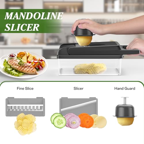 HomeHacks Veggie Chopper Vegetable Cutter, 15 in 1 Kitchen - Product Imagery