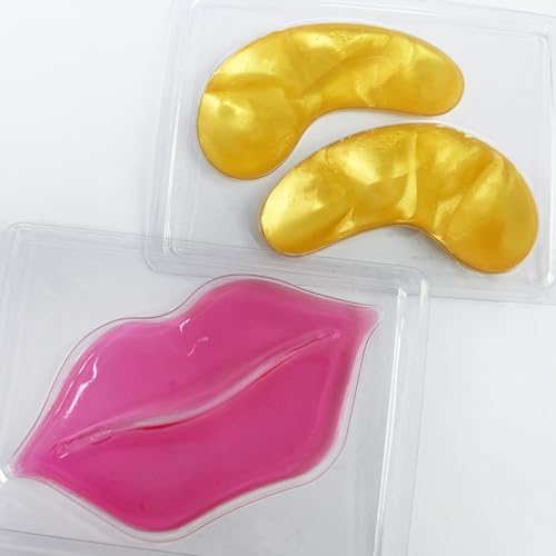 30 Pairs Lip Masks & Eye Masks,Gold Under Eye Patches for - Product Imagery