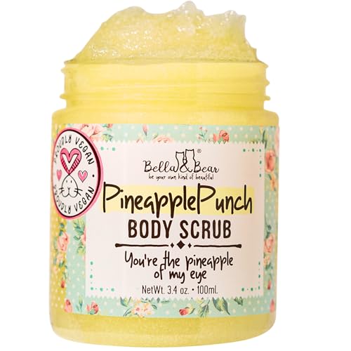 Bella and Bear Bella & Bear Pineapple Body Scrub Exfoliator – Vegan Sugar - Bella and Bear Official Product View 1