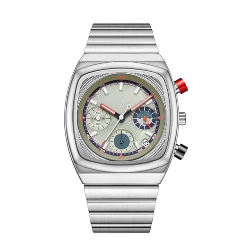 CILOA Mens Watches Chronograph Stainless Steel Waterproof Date - Product Imagery