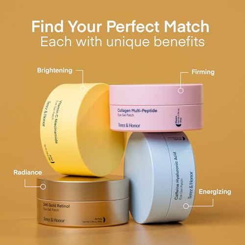 TEREZ & HONOR 24K Gold Retinol Wrinkle Smoothing Eye Patches - - Product Imagery