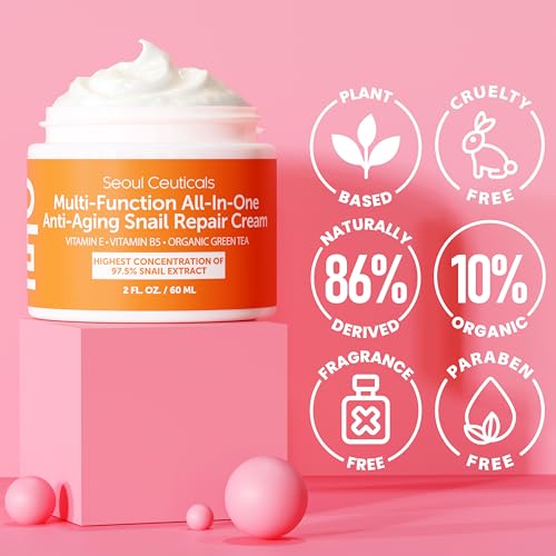 SeoulCeuticals 97.5% Snail Mucin Korean Face Moisturizer Day & Ni - Product Imagery