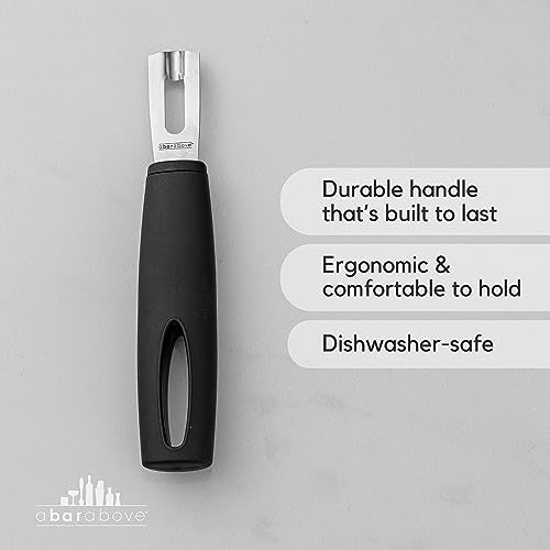 A Bar Above Channel Knife, Black Ergonomic Handle Stainless - Product Imagery