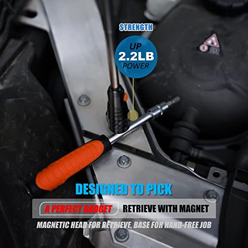 Magnetic Flashlight with Tool Magnetic Lanyard & Telescoping - Product Imagery