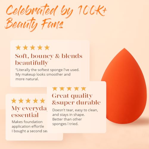 BEAKEY Makeup Sponge Set, 5 Pack Foundation Beauty Sponges & - Product Imagery