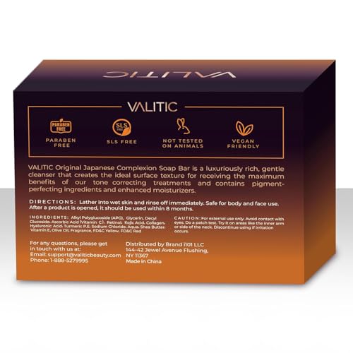 VALITIC Kojic Acid Dark Spot Remover Soap Bars, Turmeric Bar - Product Imagery