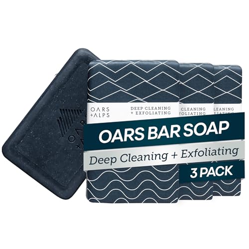 Oars + Alps Exfoliating & Moisturizing Mens Bar Soap, Blue Charcoal - Oars + Alps Official Product View 1