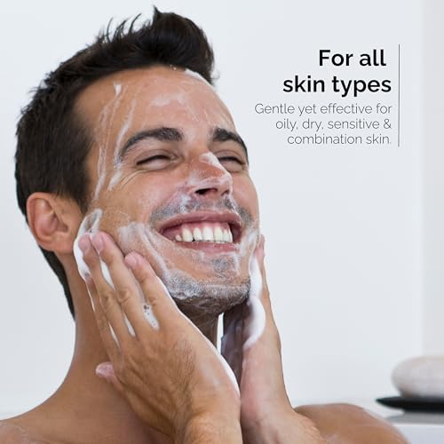 Men’s Face Wash – Clarifying Gel Cleanser with Plum Extract | - Product Imagery