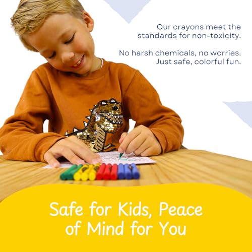 CrayonKing 100 Bulk Crayons, 25 Individually Wrapped 4-Packs - Product Imagery