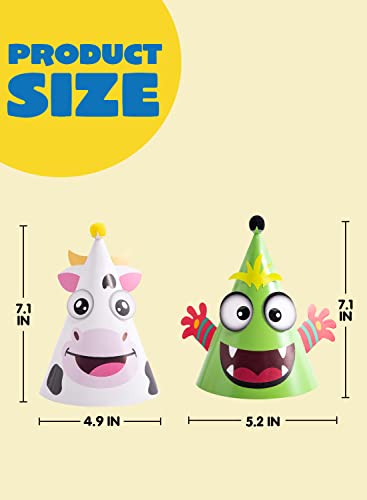 JOYIN 12 Sets Party Hats for Kids Birthday Party Games Craft - Product Imagery
