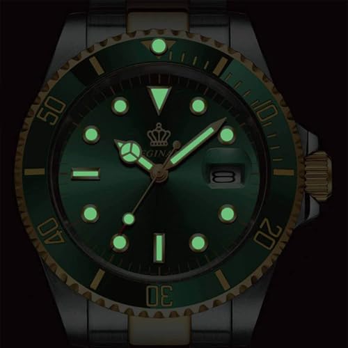 FANMIS Men's Two-Tone Stainless Steel Quartz Watch, Rotating - Product Imagery