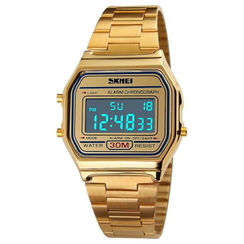 SKMEI Watches for Men,Classic Square Ultra Thin Stainless Steel - Product Imagery