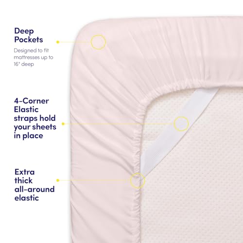 1500 Supreme Collection Queen Sheet Sets Pale Pink - Luxury - Product Imagery