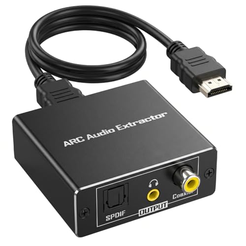 Tackston HDMI ARC Audio Converter, ARC to Toslink Optical & 3.5mm by Tackston - Angle View 1