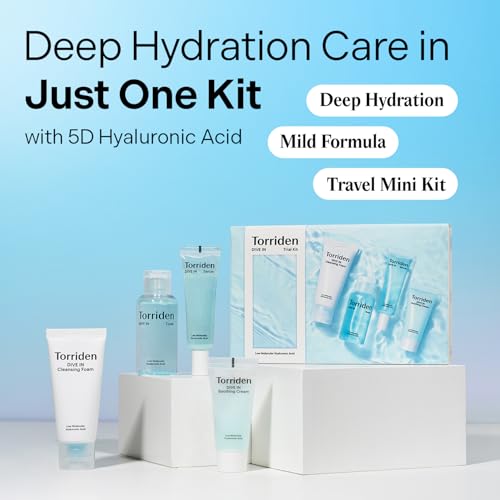 Torriden DIVE IN Trial Kit | Hyaluronic Acid Infused Daily - Product Imagery