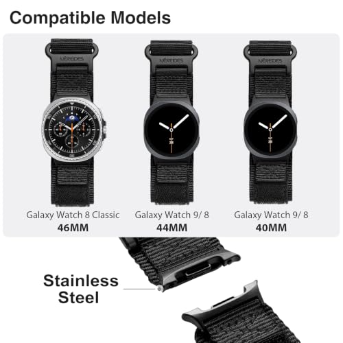Nylon Band Compatible with Samsung Galaxy Watch 9/8/8 Classic - Product Imagery