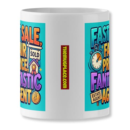 Fast Fair Fantastic Agent Mug - Estate Agent Appreciation Coffee - Product Imagery