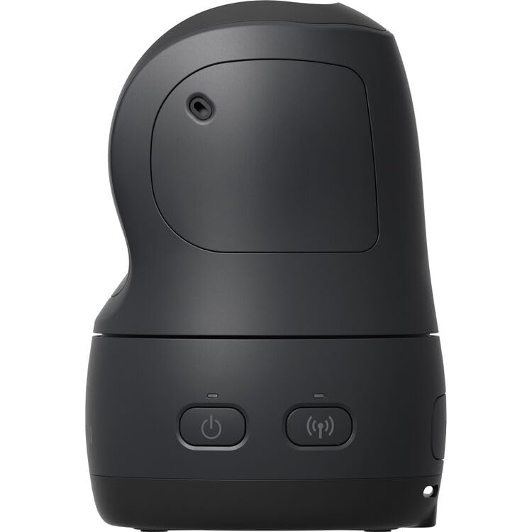Canon PowerShot Pick PTZ camera in black with AI auto-tracking, featuring a compact design and adjustable lens for versatile filming.