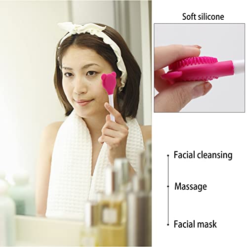 Tbestmax Manual Facial Brush Skin Cleansing Cleaner, Silicone - Product Imagery