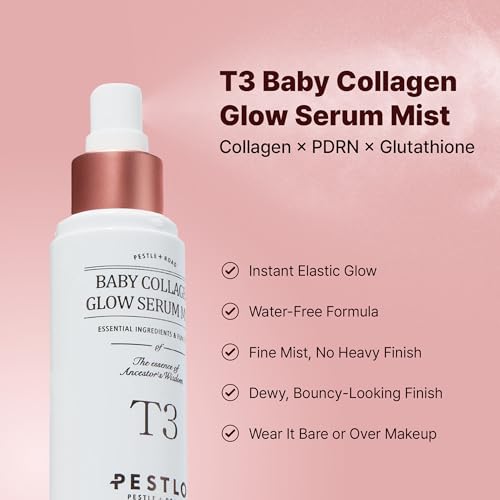 PESTLO T3 Baby Collagen Glow Serum Mist Spray (50ml) - Korean - Product Imagery
