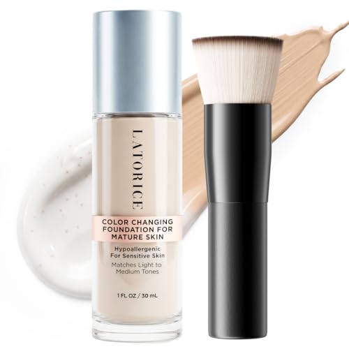 Color Changing Foundation with Professional Brush for Mature - LATORICE Official Imagery - 1