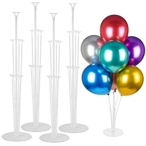 4 Sets Balloon Stand Kits, Balloon Sticks Holder with Base for - Product Imagery