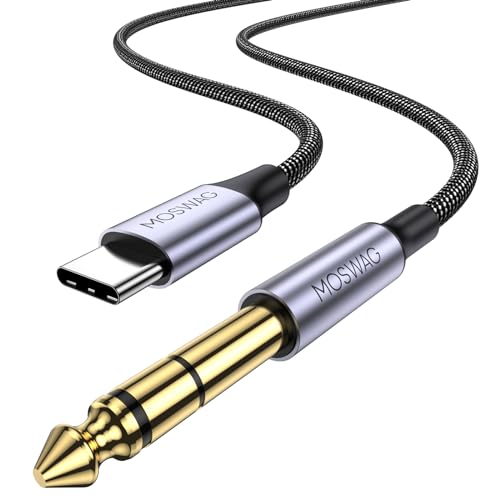 MOSWAG USB C to 1/4 Male Audio Stereo Cable, USB C to 6.35mm 1/4 by MOSWAG - Angle View 1