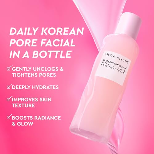 Glow Recipe PHA + BHA Face Toner, Korean Exfoliating Toner for - Product Imagery