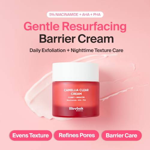Meebak Camellia Cream, Daily Exfoliating Pore Cream, Night Cream - Product Imagery