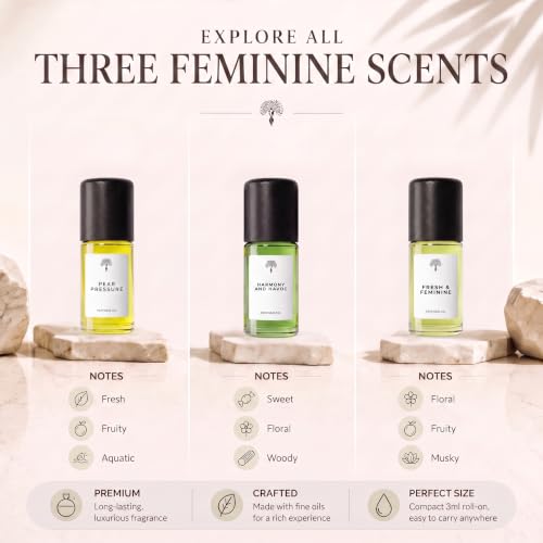 Eternal Women's Discovery Set 3 x 3ml Concentrated Perfume Oil - Product Imagery