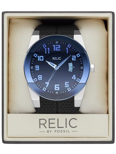 Relic by Fossil Men's Jake Three-Hand Day Date Watch, Silver - Product Imagery