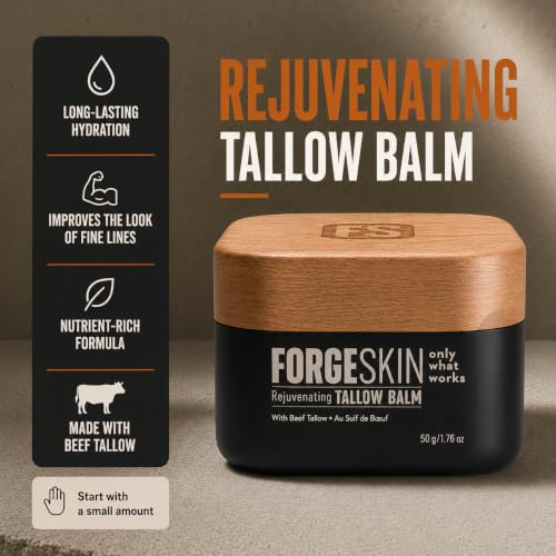Forge Skin Beef Tallow Balm Skin Moisturizer for Men, Anti Aging - Product Imagery