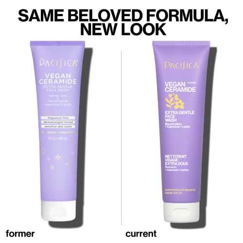 Pacifica Face Wash for Sensitive Skin Facial Cleanser Vegan Ce... - Product Imagery