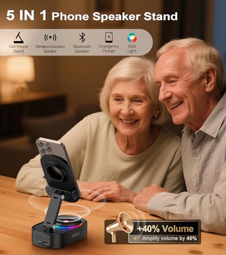 Jorest Wireless Induction Speaker, Phone Speaker Amplifier with - Product Imagery