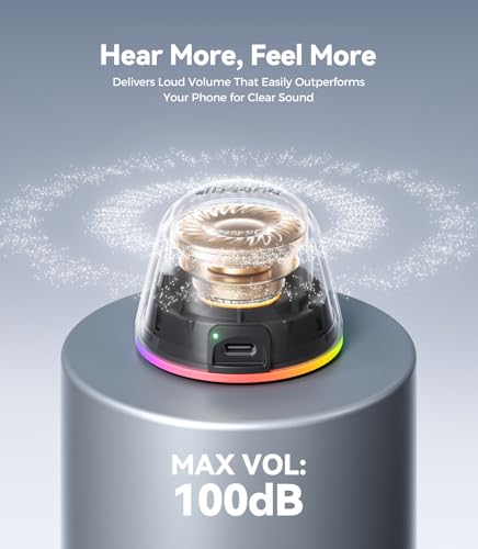 dbsono 2 in 1 Portable Magnetic Bluetooth Speaker, Phone Stand, - Product Imagery