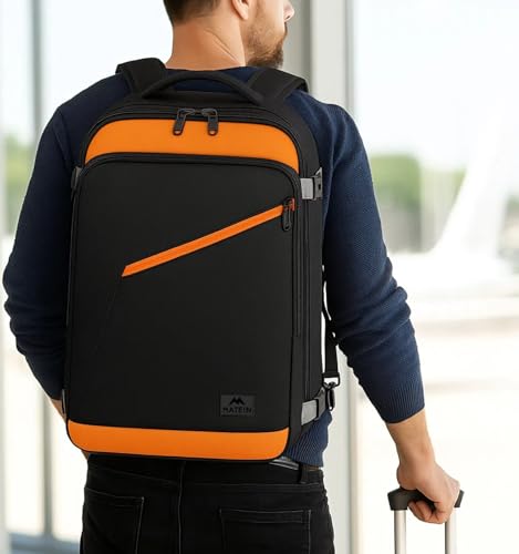 MATEIN Carry on Backpack for Airplane, Expandable Travel Bag for - Product Imagery