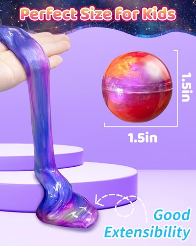 24 Pack Galaxy Slime Party Favors Classroom Prizes for Kids - Product Imagery