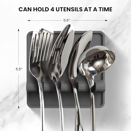 Zulay Kitchen Spoon Rest for Multiple Utensils High - Product Imagery