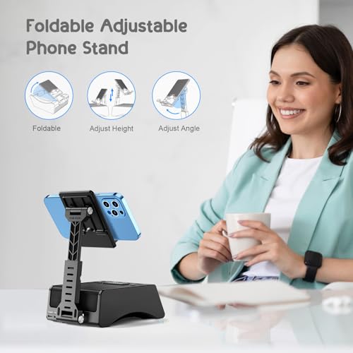 Foldable Cellphone Stand with Wireless Bluetooth Speaker - Product Imagery