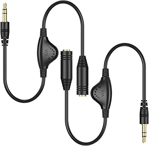 PChero 3.5mm Headphone Extension Cables, 2pcs 3.5mm Male to Femal by PChero - Angle View 1